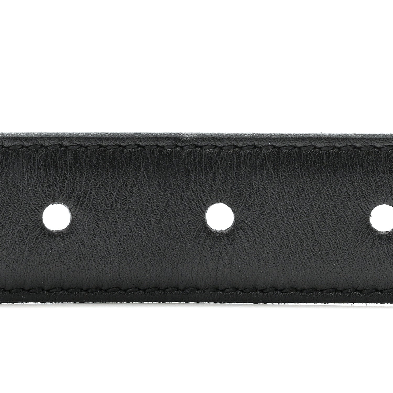 Saint Laurent Brushed Calfskin Folk Buckle Belt 95 38 Black 3 of 7
