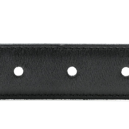 Saint Laurent Brushed Calfskin Folk Buckle Belt 95 38 Black 3 of 7