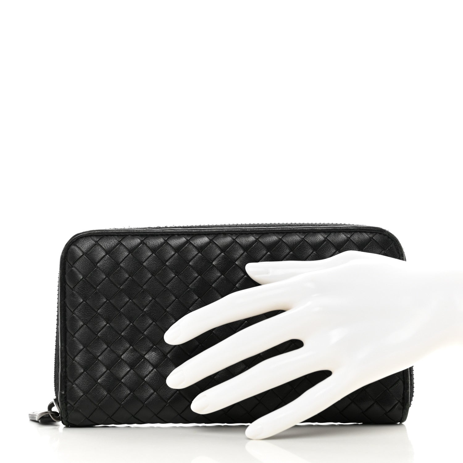 Bottega Veneta Nappa Intrecciato Zip Around Wallet Black 2 of 9