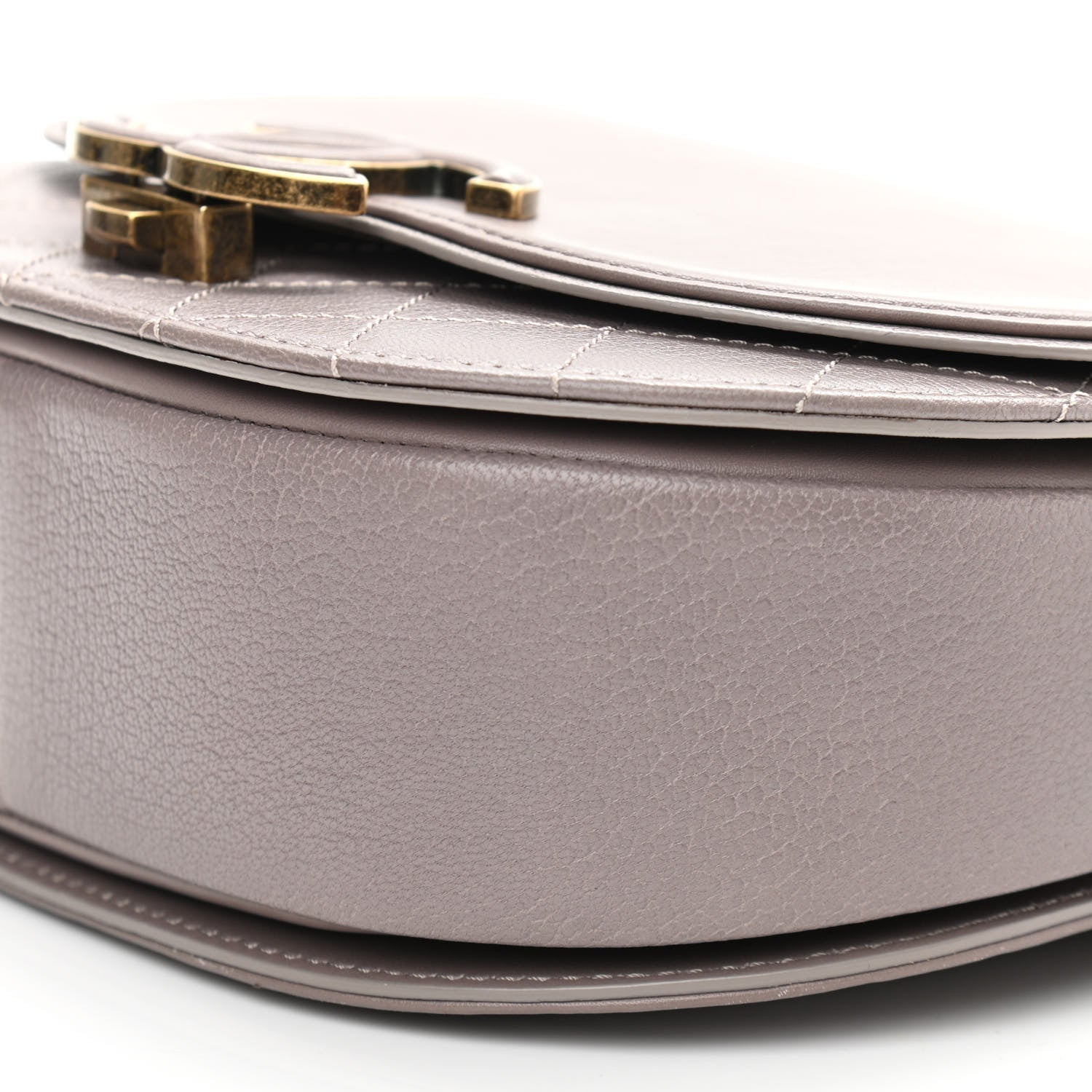 Chanel Shiny Calfskin Goatskin Quilted Small Coco Curve Messenger Flap Grey 10 of 12