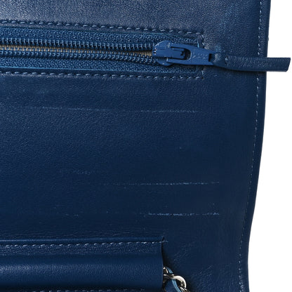 Chanel Patent Quilted Brilliant Wallet On Chain WOC Blue 10 of 11