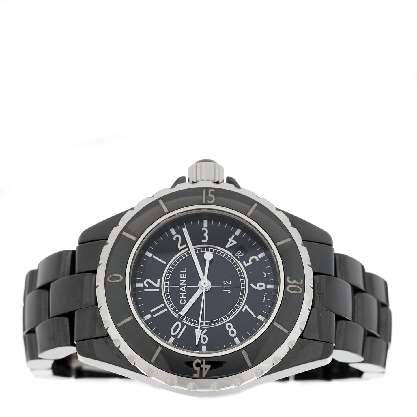 Stainless Steel Ceramic 33mm J12 Quartz Watch Black