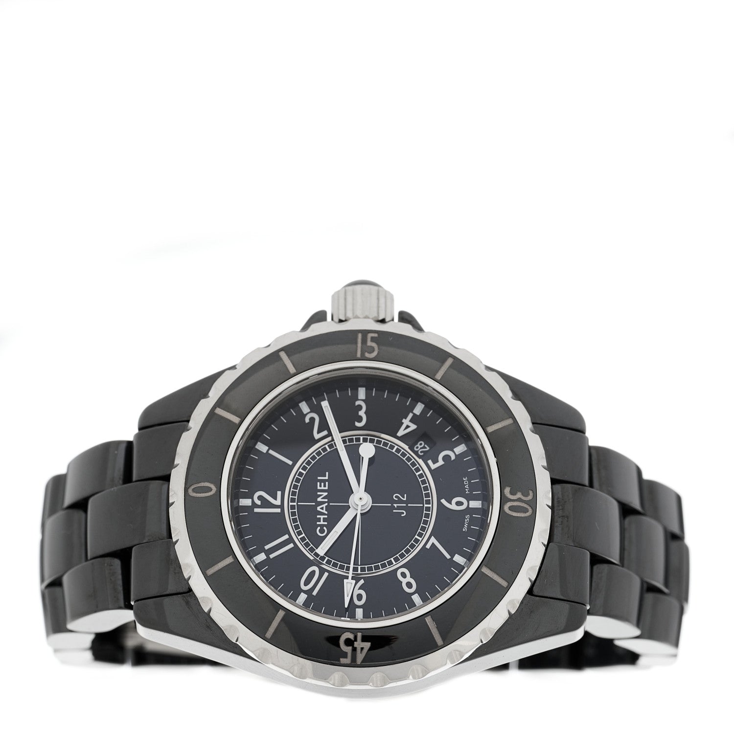 Chanel Stainless Steel Ceramic 33mm J12 Quartz Watch Black 2 of 4