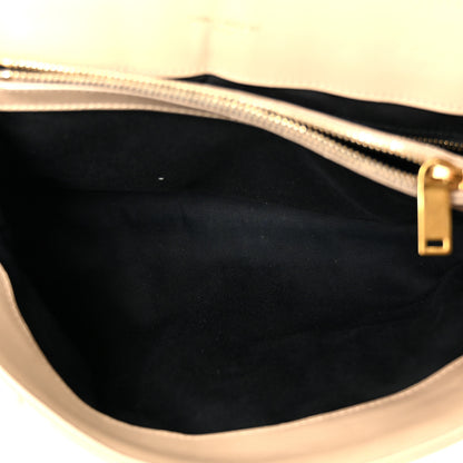 Saint Laurent Calfskin Y Quilted Monogram Medium Loulou Chain Satchel Dark Beige 5 of 14