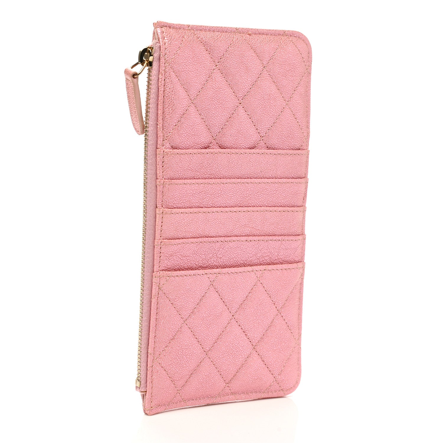 Chanel Iridescent Caviar Quilted Classic iPhone Pouch Rose Pink 3 of 8