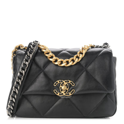 Chanel Lambskin Quilted Medium Chanel 19 Flap Black 1 of 11