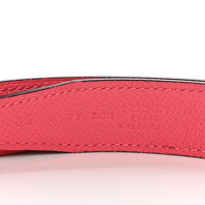 Hermes Epsom 24mm Belt Strap 85 34 Rose Azalee Rouge de Coeur 3 of 7
