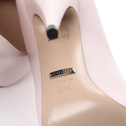 Gucci Nappa Bow High Heel Pumps 37.5 Light Powder Pink 9 of 11