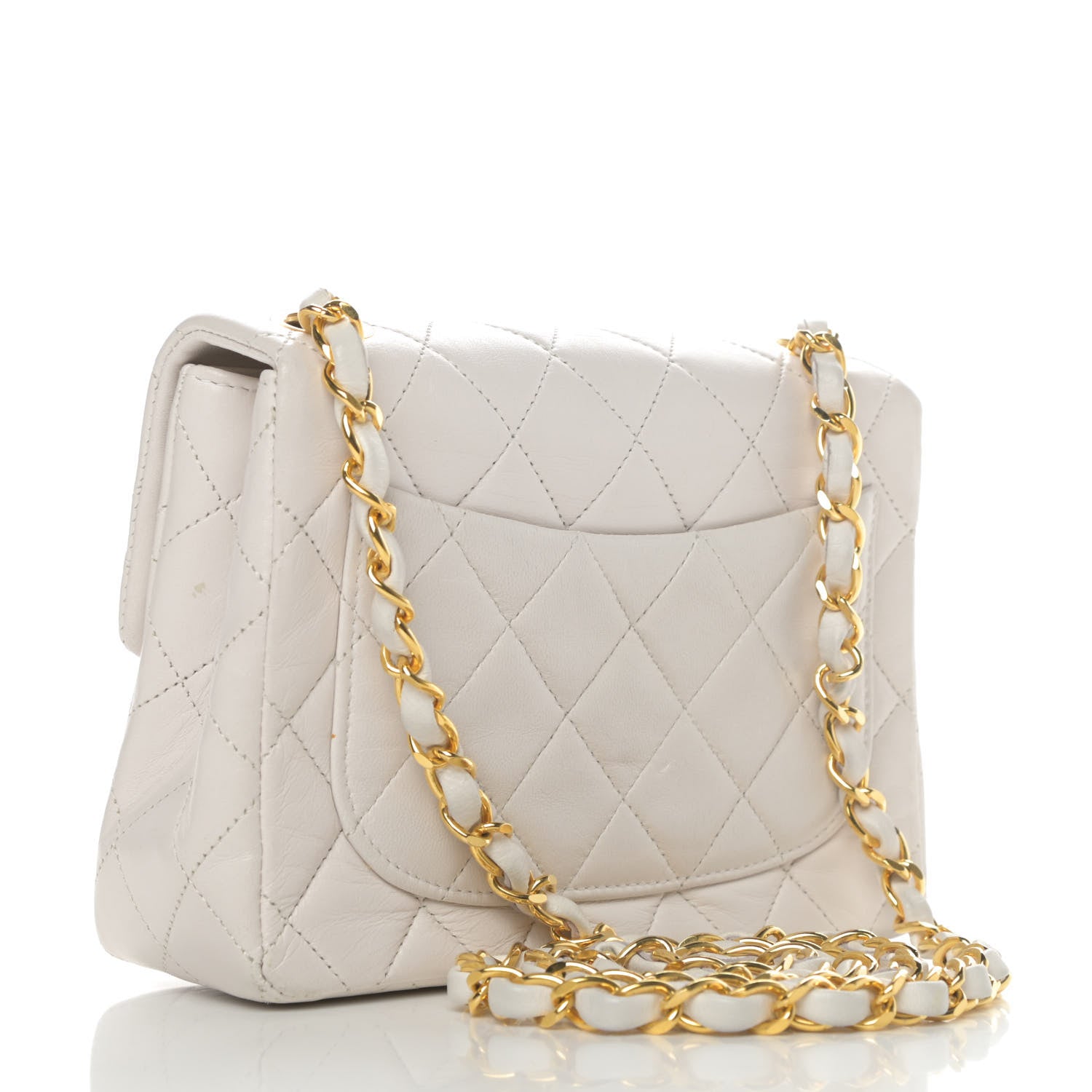 Chanel Quilted Mini Square Flap White 2 of 4