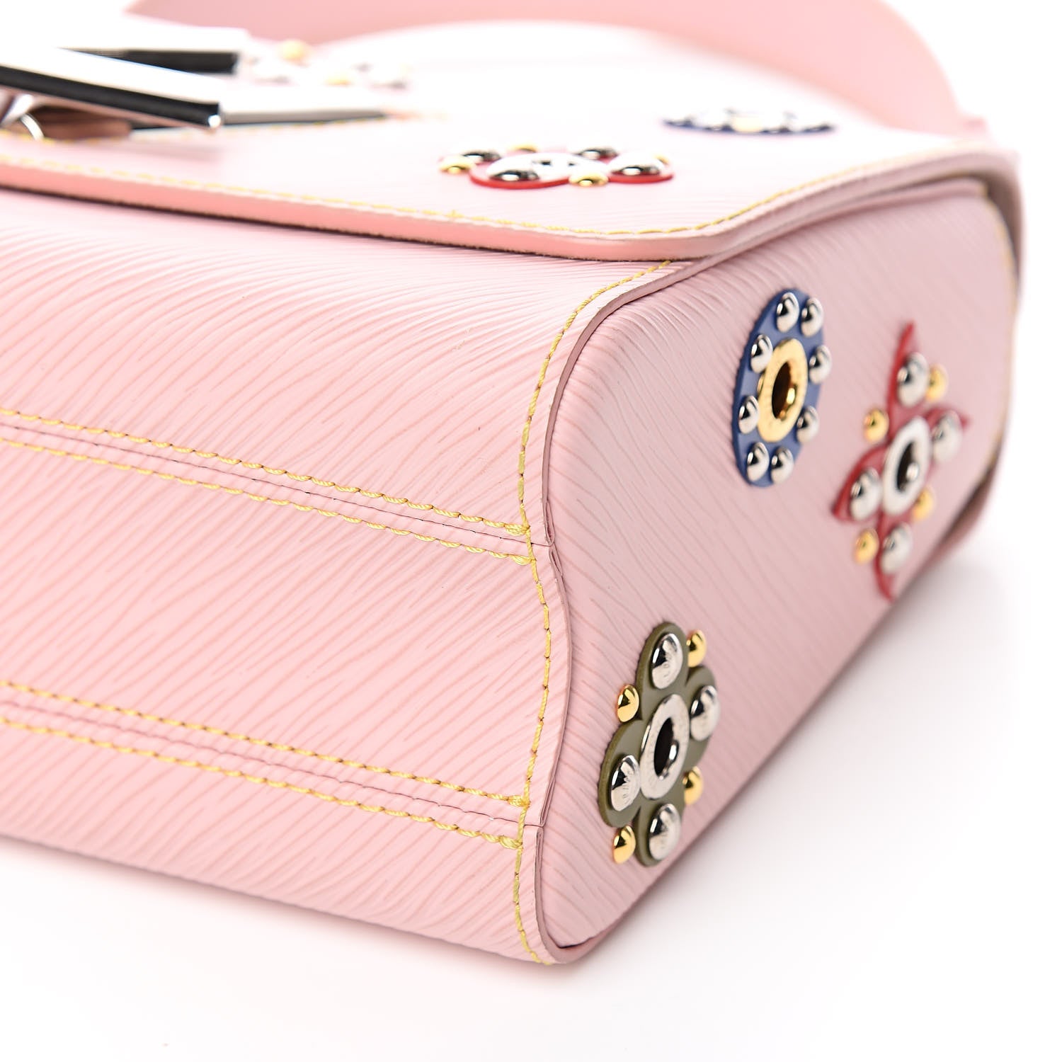 Louis Vuitton Epi Mechanical Flowers Twist Shoulder Bag MM Rose Ballerine 9 of 13