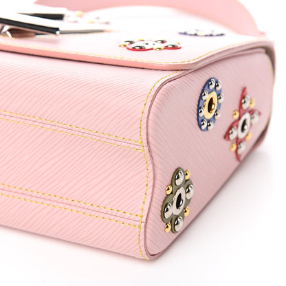 Louis Vuitton Epi Mechanical Flowers Twist Shoulder Bag MM Rose Ballerine 9 of 13