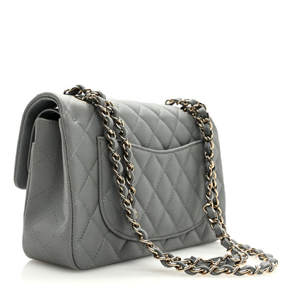 Chanel Caviar Quilted Small Double Flap Grey 3 of 9