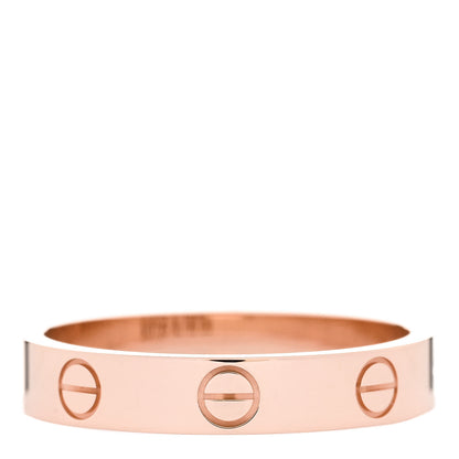 Cartier 18K Pink Gold 3.5mm LOVE Wedding Band Ring 55 7.25 3 of 5
