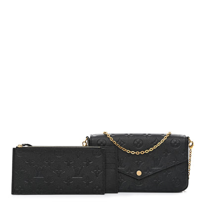 Louis Vuitton Empreinte Pochette Felicie Chain Wallet Black 1 of 13
