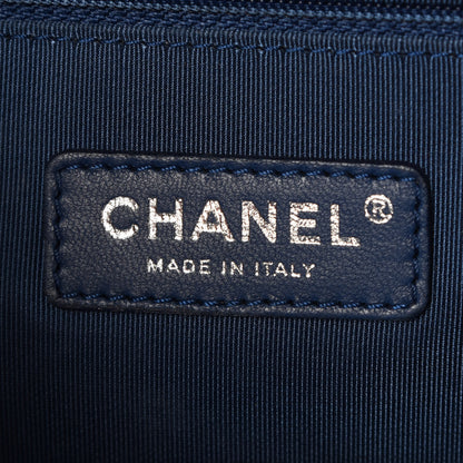 Chanel Caviar Quilted New Medium Boy Flap Dark Navy Blue 8 of 14