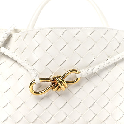 Bottega Veneta Nappa Intrecciato Small East West Andiamo Shoulder Bag White 8 of 10