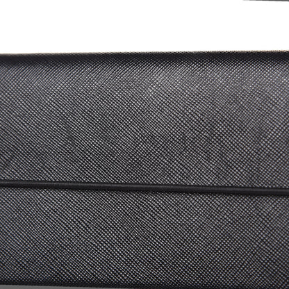 Prada Saffiano Travel Wallet Black Rosso 10 of 11