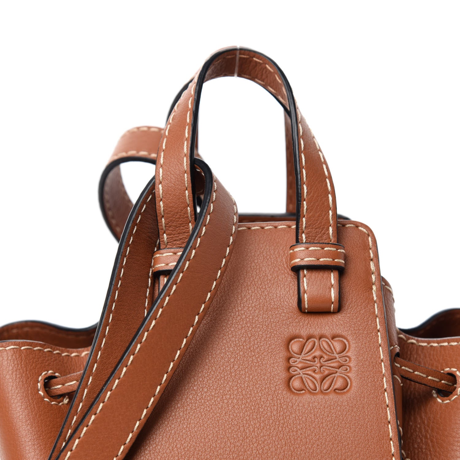 Loewe Calfskin Canvas Mini Hammock Shoulder Bag Natural Tan 12 of 12