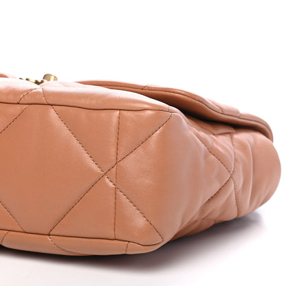 Chanel Lambskin Quilted Large Chanel 19 Flap Brown 9 of 9