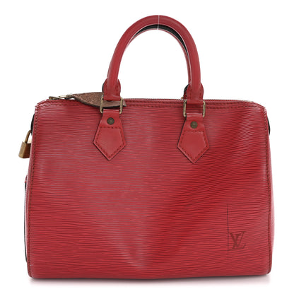 Louis Vuitton Epi Speedy 25 Castillan Red 1 of 12