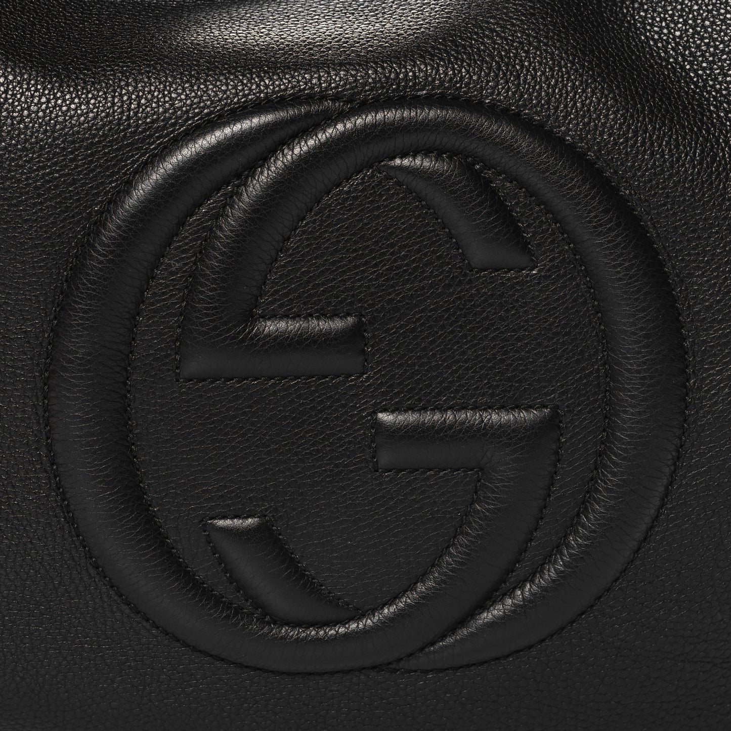 Pebbled Calfskin Soho Hobo Black