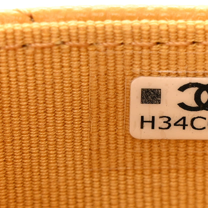 Chanel Caviar Quilted Flap Card Holder Wallet Yellow 8 of 9