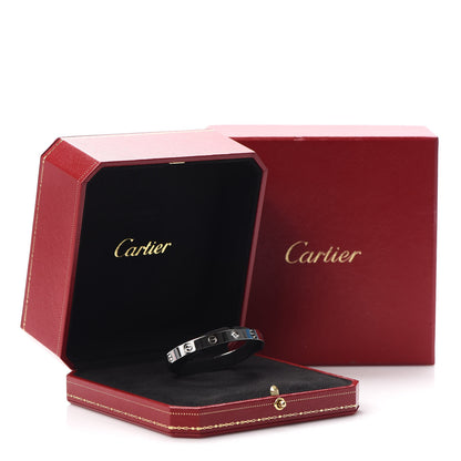 Cartier 18K White Gold 1 Diamond LOVE Cuff Bracelet 16 5 of 5