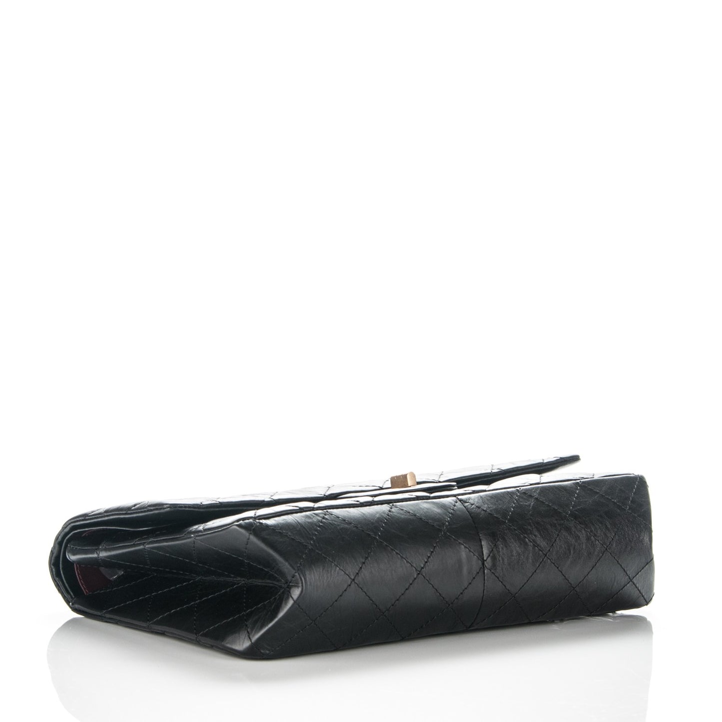 Aged Calfskin Quilted 2.55 Reissue 227 Flap Black