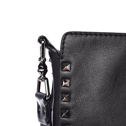 Valentino Garavani Calfskin Large Rockstud All Over Flip-Lock Messenger Bag Black 10 of 14