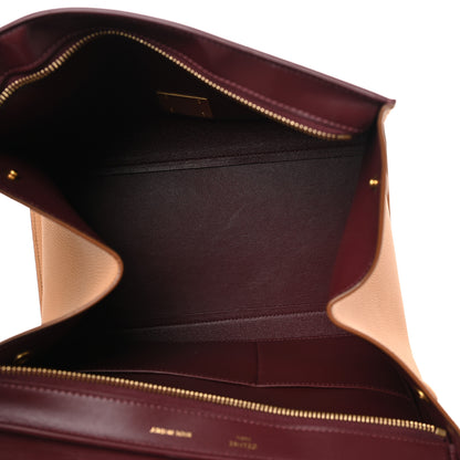Celine Satin Baby Grained Calfskin Small Tri-Color Trapeze Carmin 5 of 9
