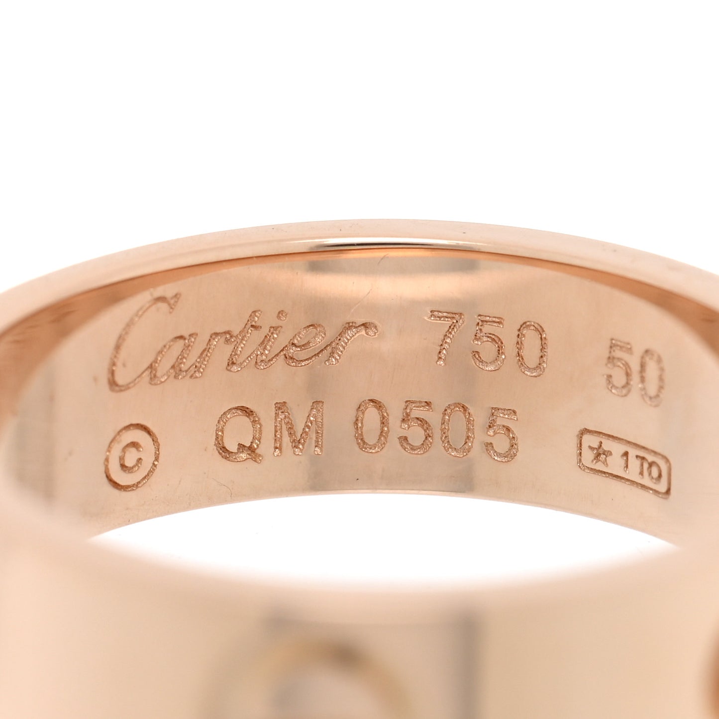 18K Pink Gold 5.5mm LOVE Ring 50 5.25