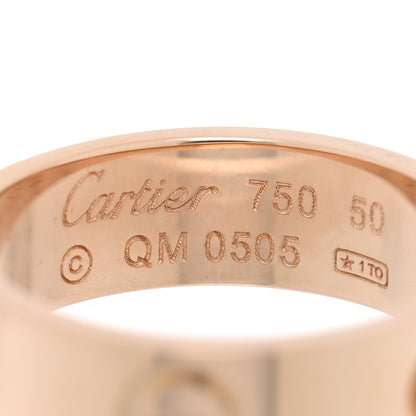Cartier 18K Pink Gold 5.5mm LOVE Ring 50 5.25 4 of 4