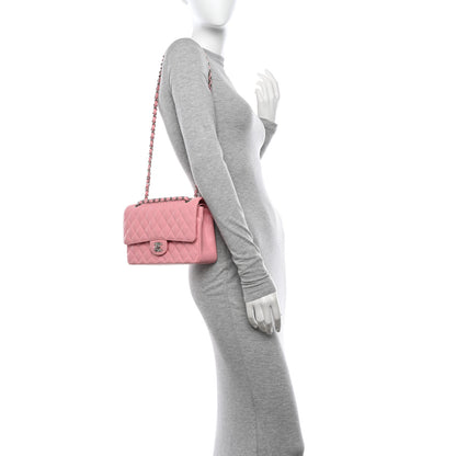 Chanel Caviar Quilted Medium Double Flap Pink 2 of 15