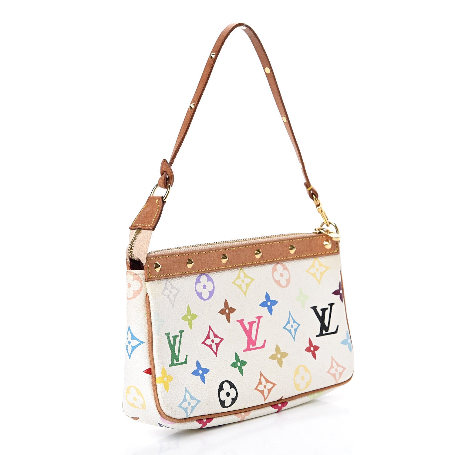 Louis Vuitton Monogram Multicolor Pochette Accessories White 2 of 14