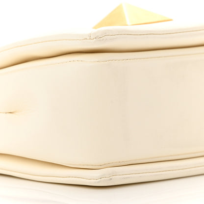 Valentino Garavani Nappa One Stud Chain Clutch Ivory 9 of 14