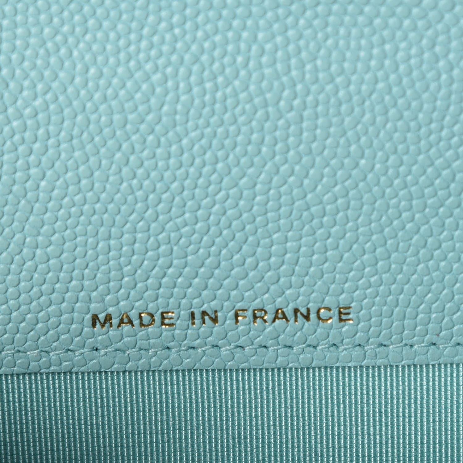 Chanel Caviar Quilted Card Holder Light Blue 7 of 9