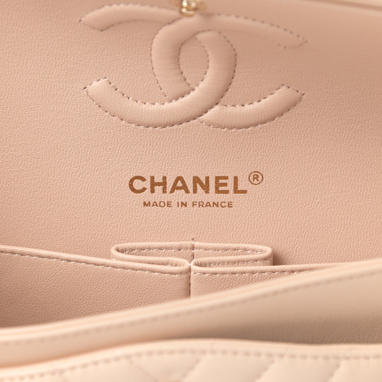 Chanel Caviar Chevron Quilted Small Double Flap Beige 6 of 10