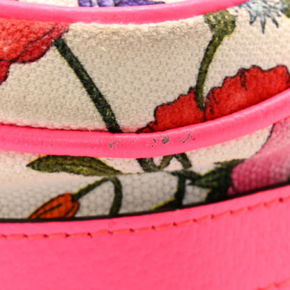 Gucci Canvas Flora Floral Shoulder Bag White Fuchsia Fluo 11 of 14