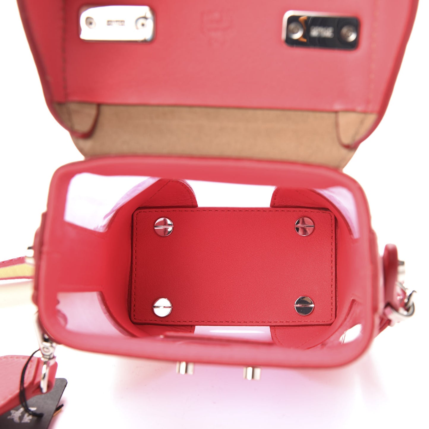 Transparent Mini Berlin Crossbody Teaberry