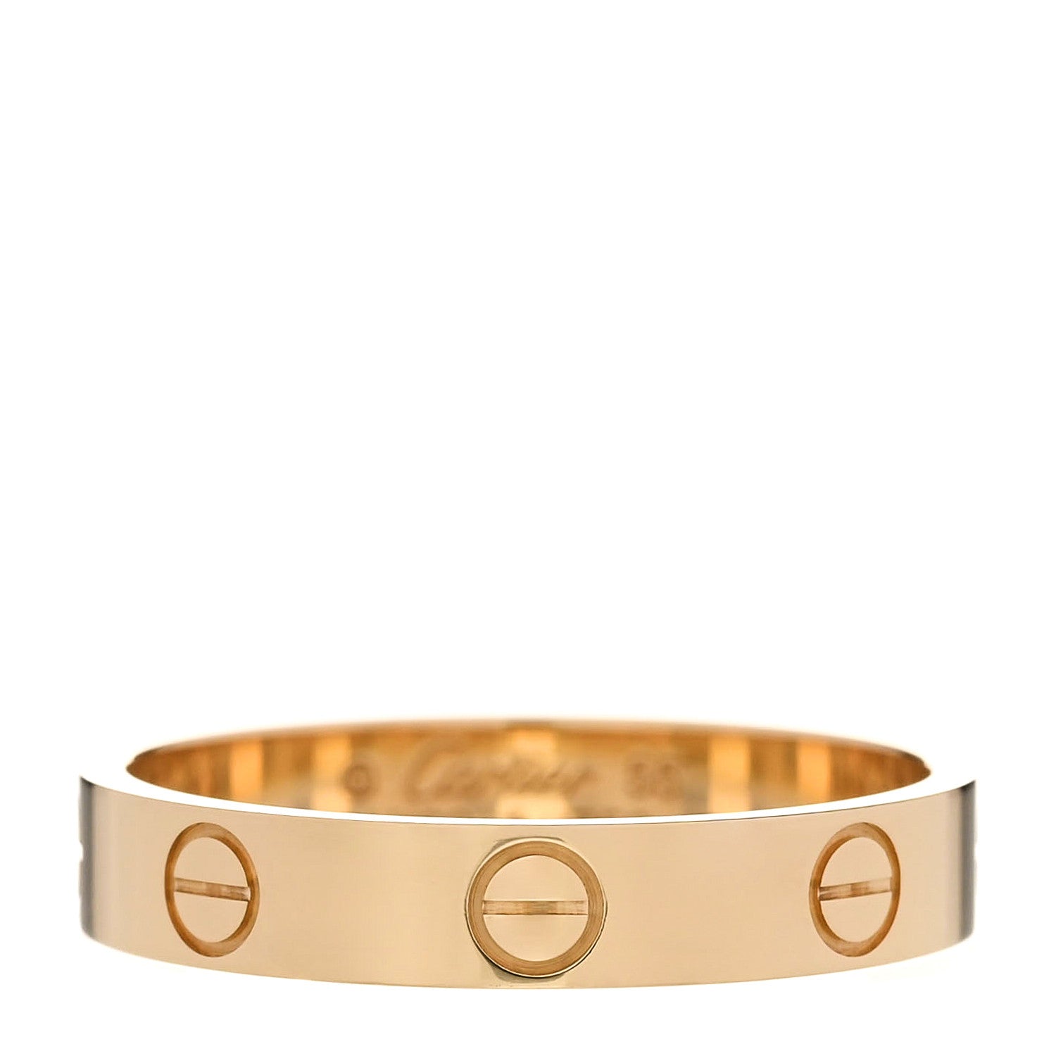 Cartier 18K Yellow Gold 3.5mm LOVE Wedding Band Ring 55 7.25 1 of 5