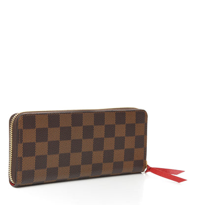 Louis Vuitton Damier Ebene Clemence Wallet Cherry 3 of 7
