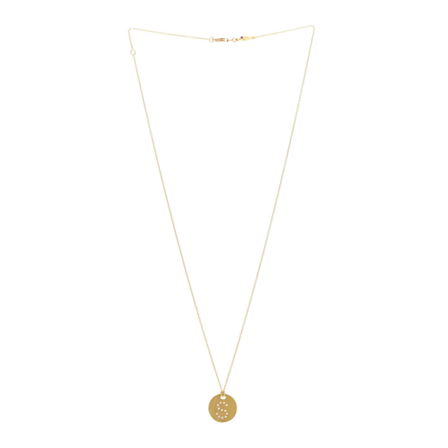 Roberto Coin 18K Yellow Gold Diamond Tiny Treasures Initial S Pendant Necklace 3 of 4