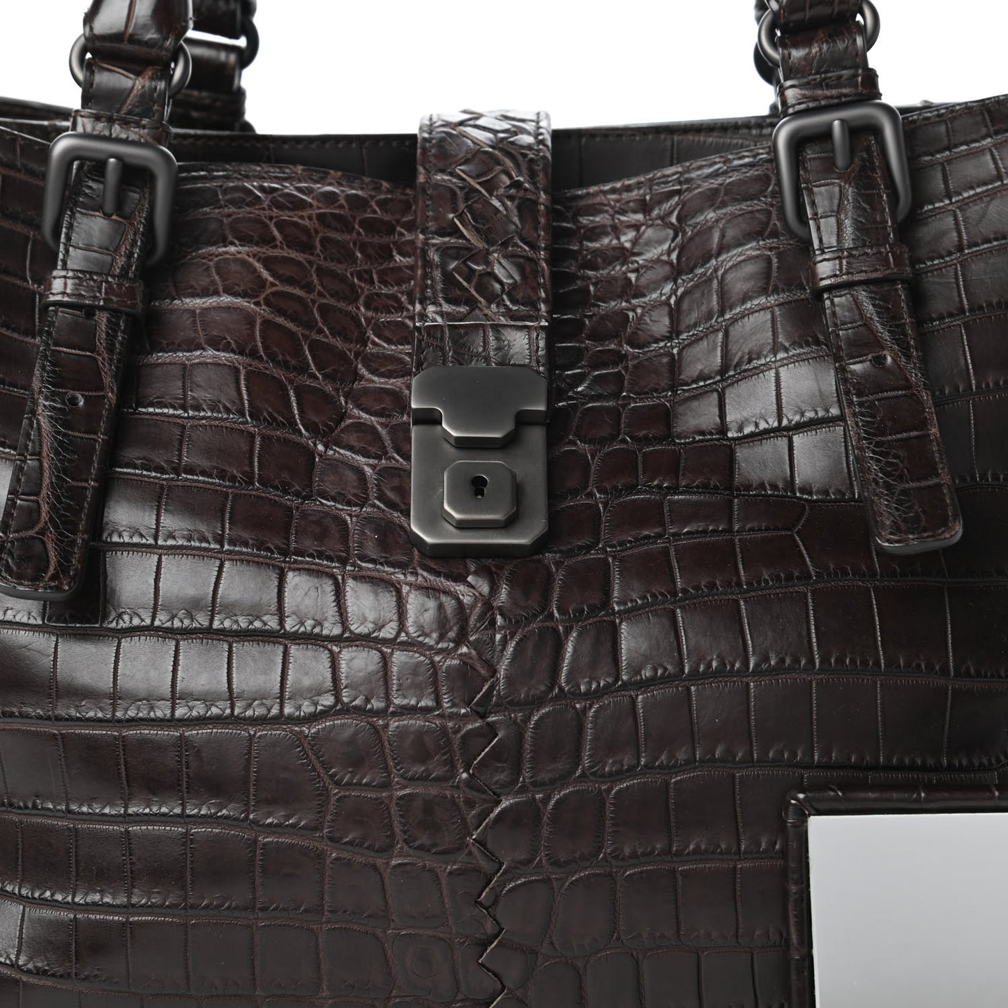 Soft Crocodile Fume Medium Roma Tote Edoardo