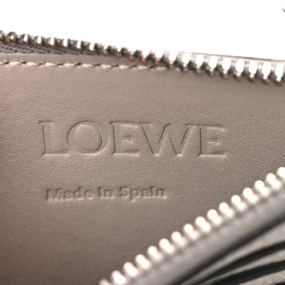 Loewe Soft Grained Calfskin Square Card Holder With Chain Pearl Grey Light Pale Green 6 of 8