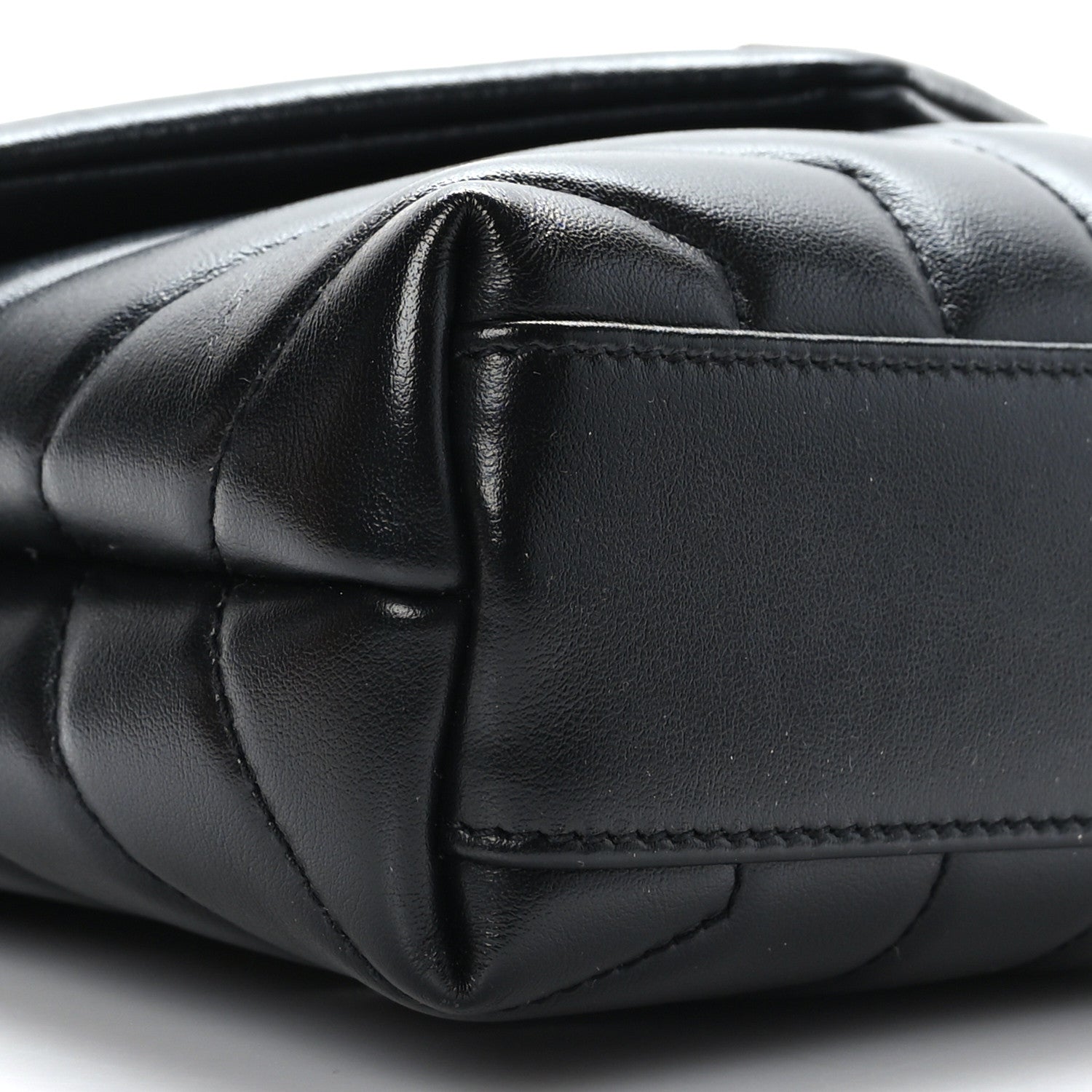 Saint Laurent Calfskin Y Quilted Monogram Toy Loulou Crossbody Bag Black 8 of 9