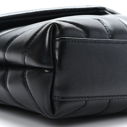 Saint Laurent Calfskin Y Quilted Monogram Toy Loulou Crossbody Bag Black 8 of 9