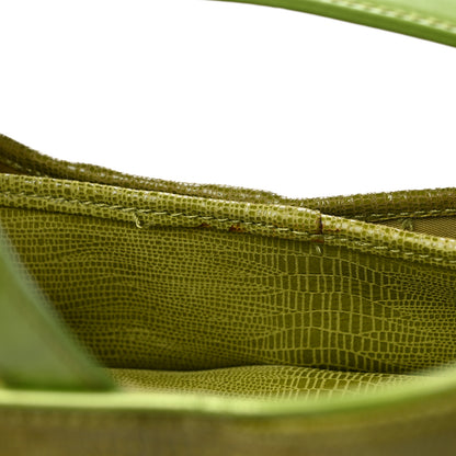 Christian Dior CHRISTIAN DIOR Lizard Saddle Bag Green 11 of 17