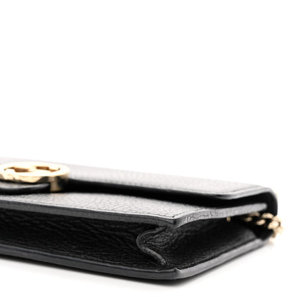 Gucci Dollar Calfskin Interlocking G Chain Wallet Black 11 of 11