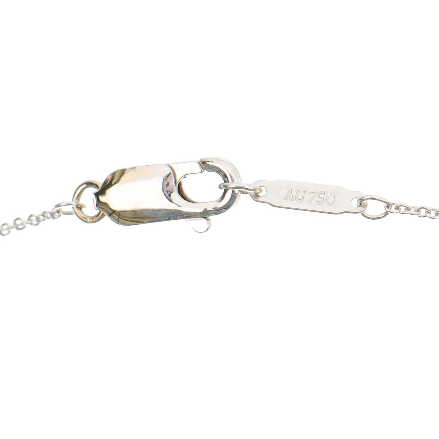 18K White Gold Diamond Metro Peace Pendant Necklace