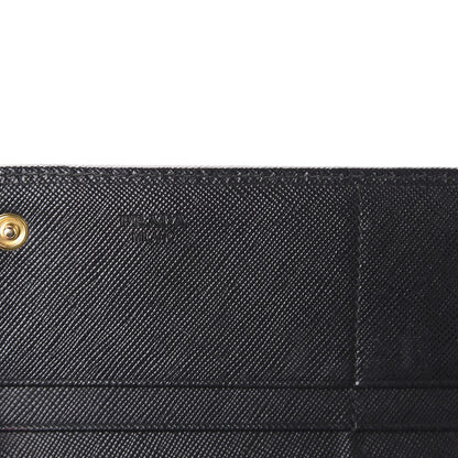 Prada Saffiano Bow Continental Wallet Black 6 of 12